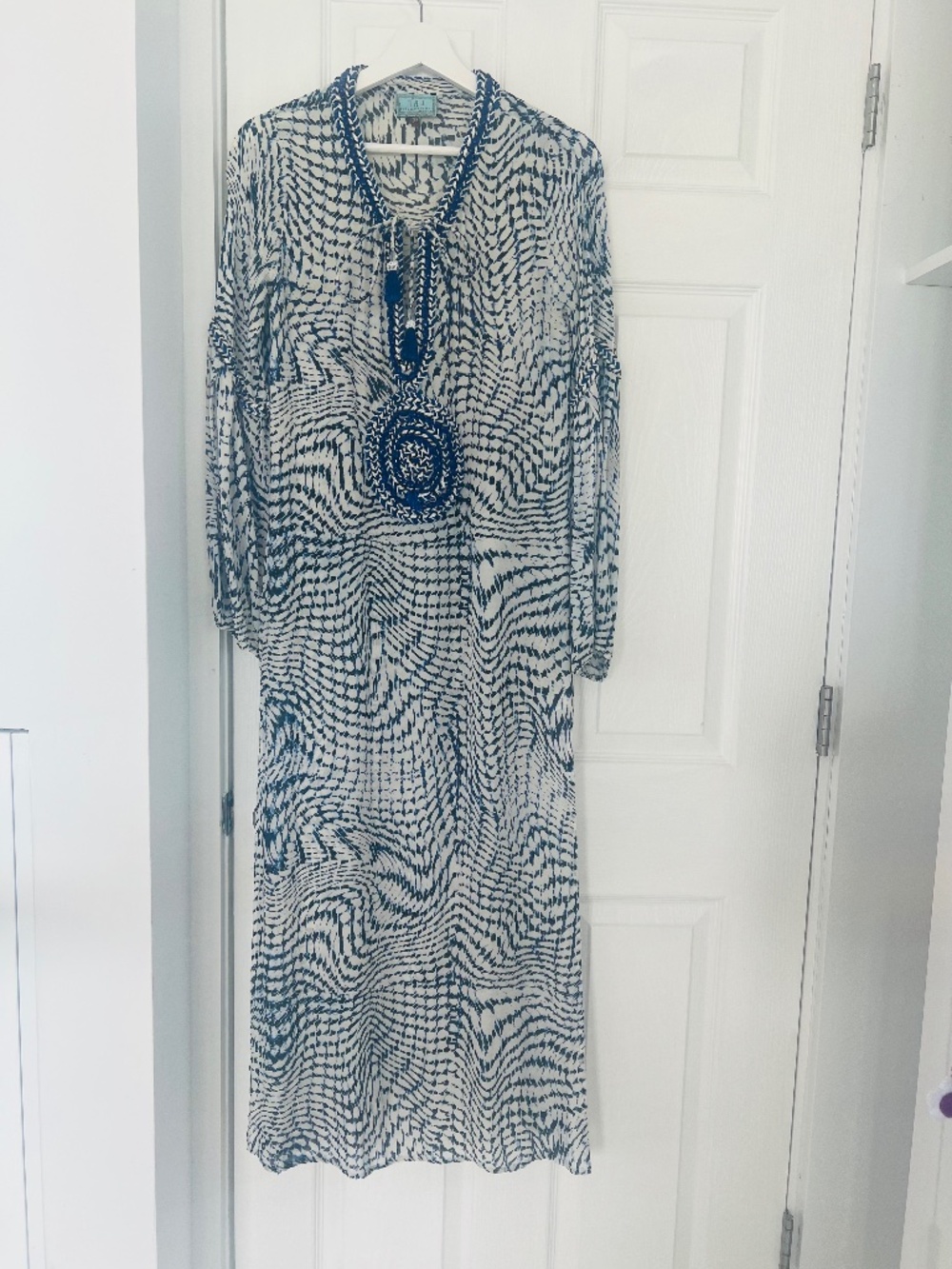 Vintage Silk 100 % chic Caftan/Kaftan Swim coverup/ Dress